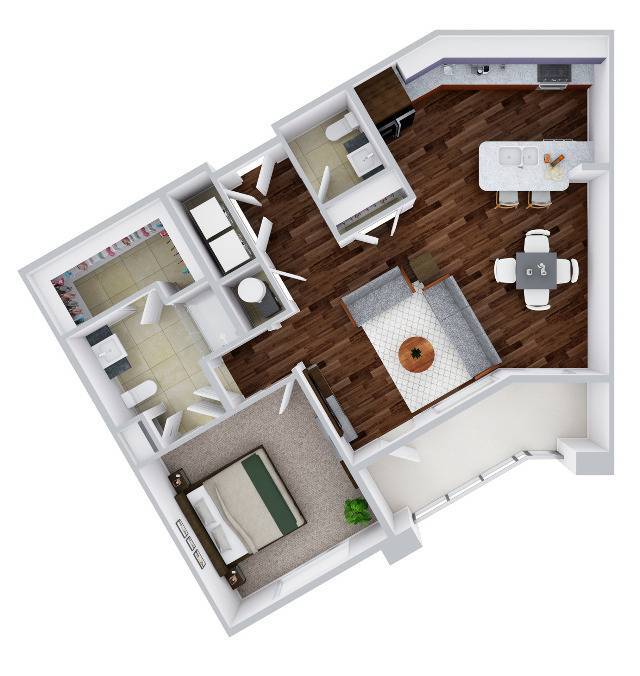 Dali U1F-P | 1 bed / 1.5 bath - The Alloro at University Groves
