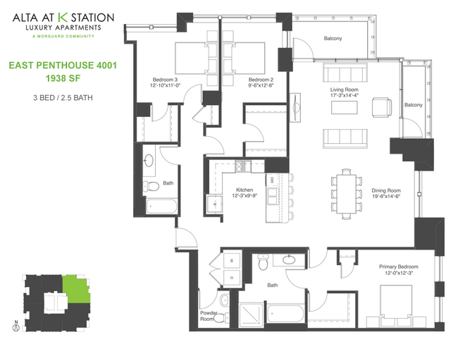 East Penthouse 4001 - Alta at K Station