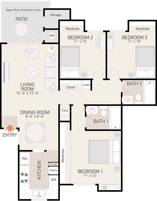 Floorplan - Windwood Glen Apartment Homes