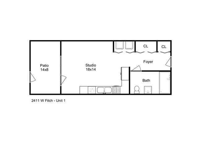 Floorplan - 2411 West Fitch