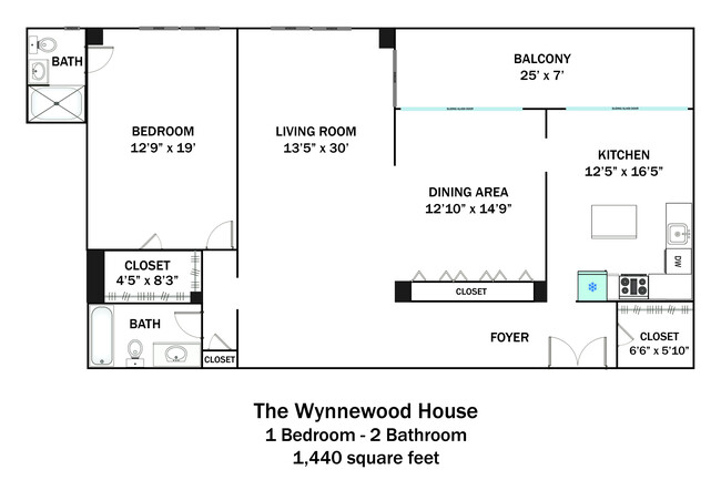 Wynnewood_1Bd2Ba_1440sqft - Wynnewood House