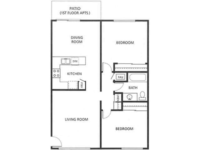 2x1 Floorplan - Sierra Gardens