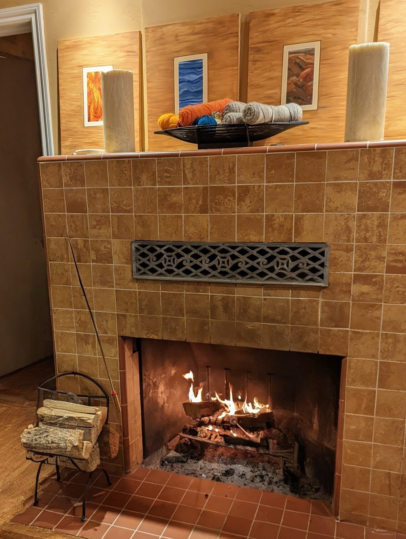 Wood Burning Fireplace - 5762 Olvera Ave