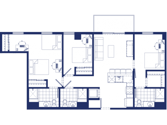 3 Bed, 3 Bath Classic B - Yugo Tucson Campus