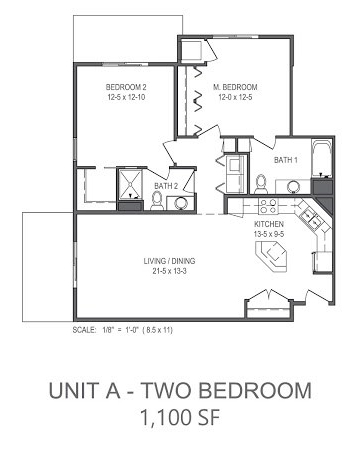 Unit A - Two Bedroom - Artisan Square