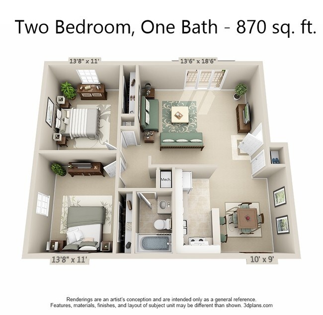 Floorplan - Mission Hill Apartments