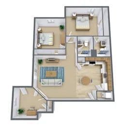Floorplan - Deerfield Apartments Council Bluffs
