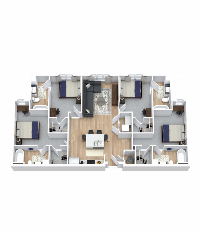 Final-The Carlton House-3D Floorplan-D1 - The Carlton House