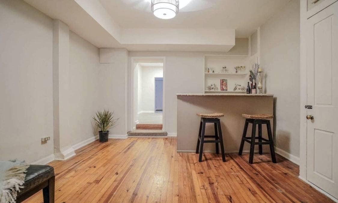 Bonus living area with mosaic top bar. Could be used as dining area. - 4346 Cresson St