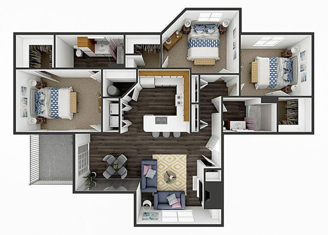 Floorplan - Apache Trace Apartments