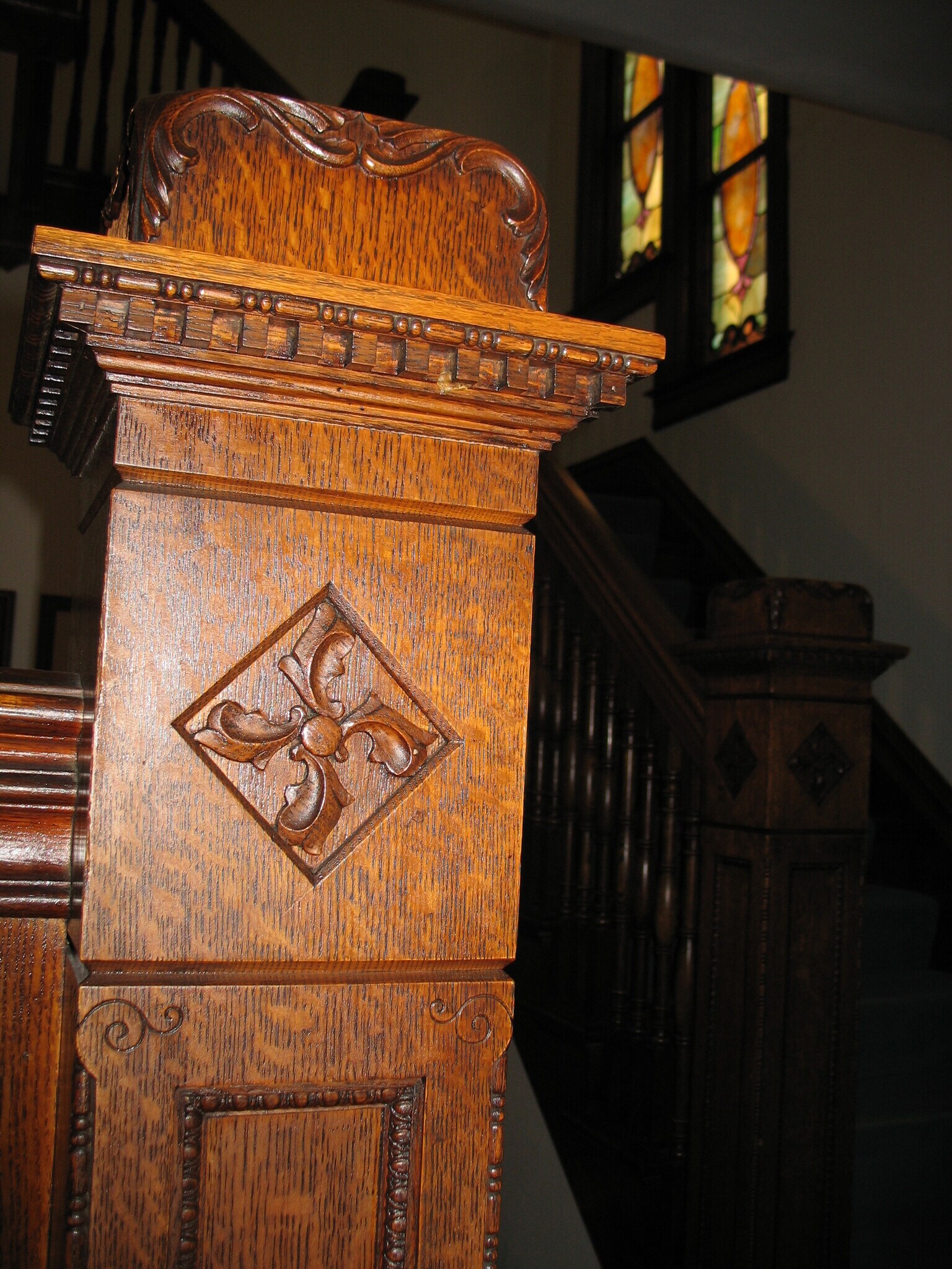 Stair post - 618 S Farwell St