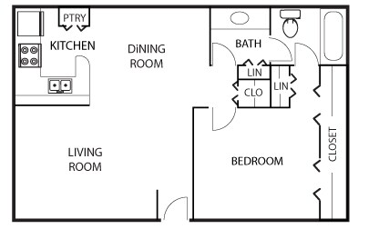 1BR/1BA - Lake Colony