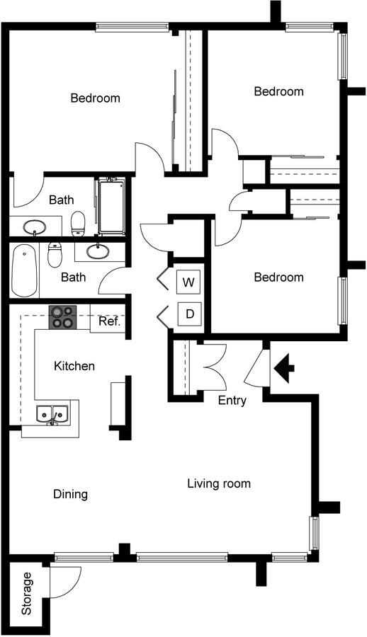 Floorplan - Brighton Park Apartments