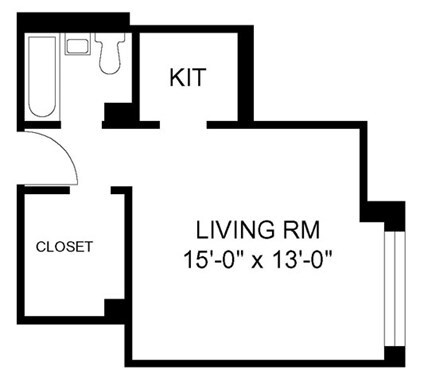 Studio- Style A - 2970 N Sheridan