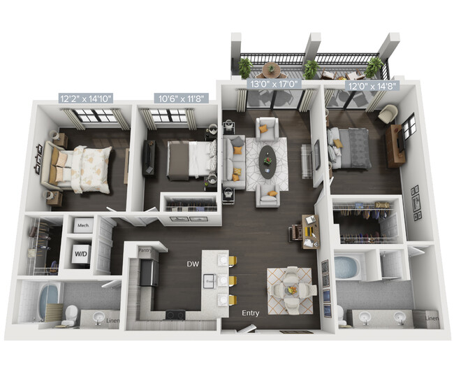 Floorplan - Avalon 850 Boca