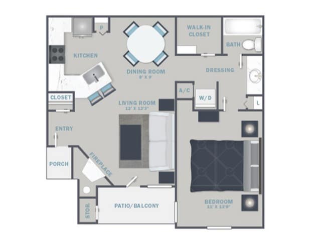 A2- 650SF- Classic Unit all cream and beige, with mixture of appliance offerings. - Elliot Baymeadows