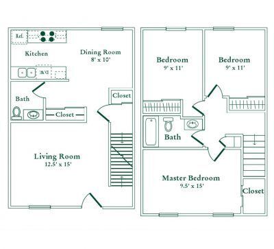 Floorplan - Normandy Green Apartments & Townhomes