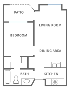 1BR/1BA - 55+ Valley Oaks Village Senior Apartments