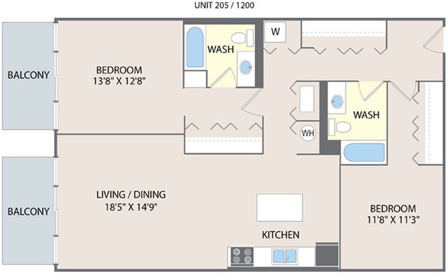 Floorplan - 2010 W Pierce Apartments