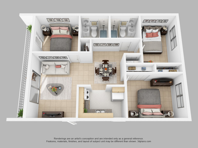 Floorplan - New Castle Lake - Waterfront Apartments