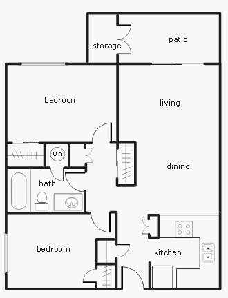 2BR/1BA - Portola Senior Apartments