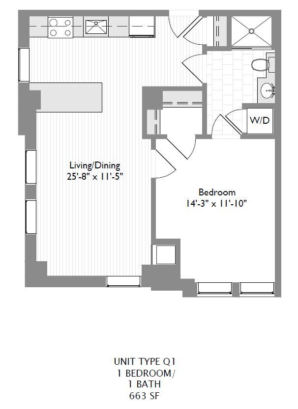1-Bedroom 1-Bathroom | 663 sqft - ICON
