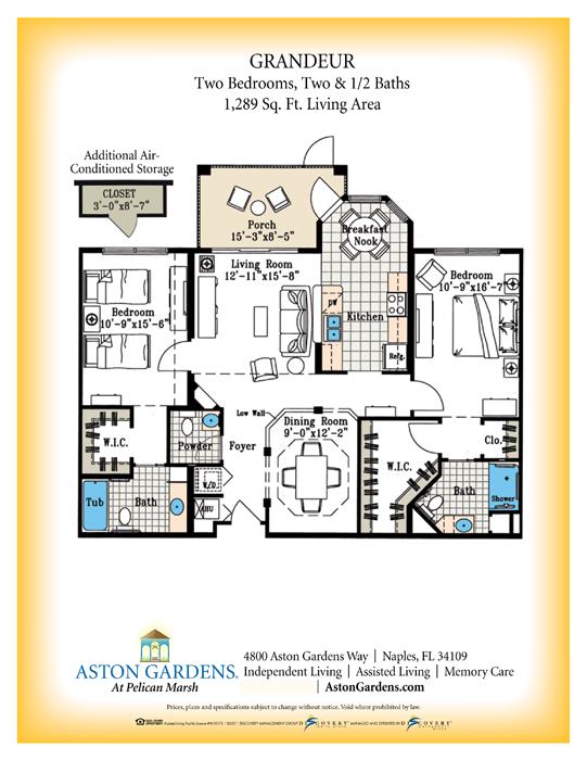 Floorplan - Aston Gardens At Pelican Marsh Senior Living