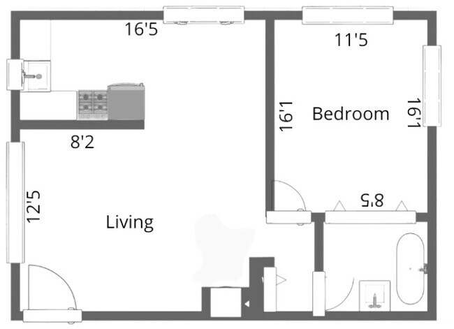 One Bedroom / One Bathroom - 7841 Big Bend Blvd
