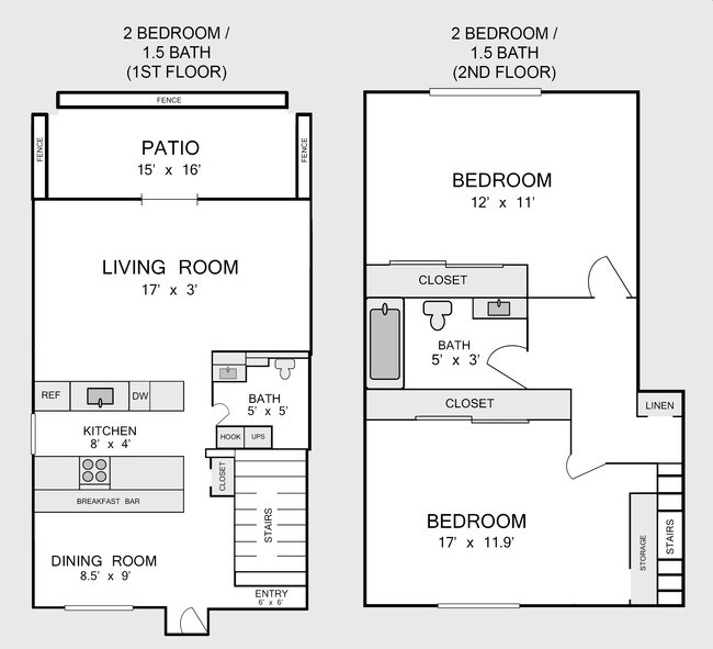 2BR/1.5BA - Wellington Court Townhomes