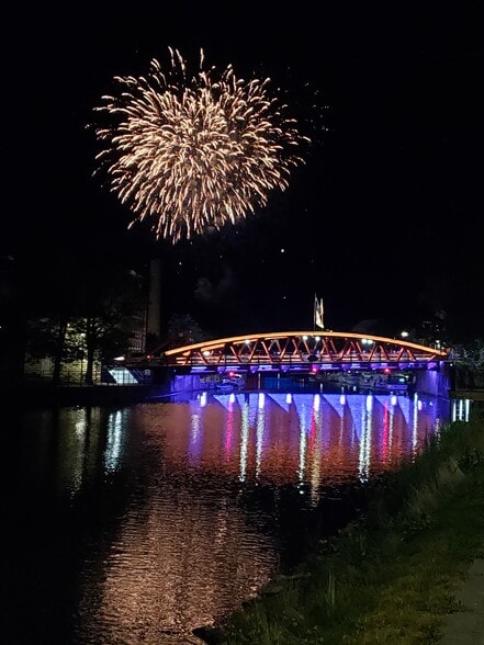 View from Dining Room of the Fairport Lift Bridge - 20 Roselawn Ave