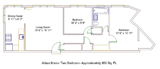2BR/1BA - Adare Manor Apartments