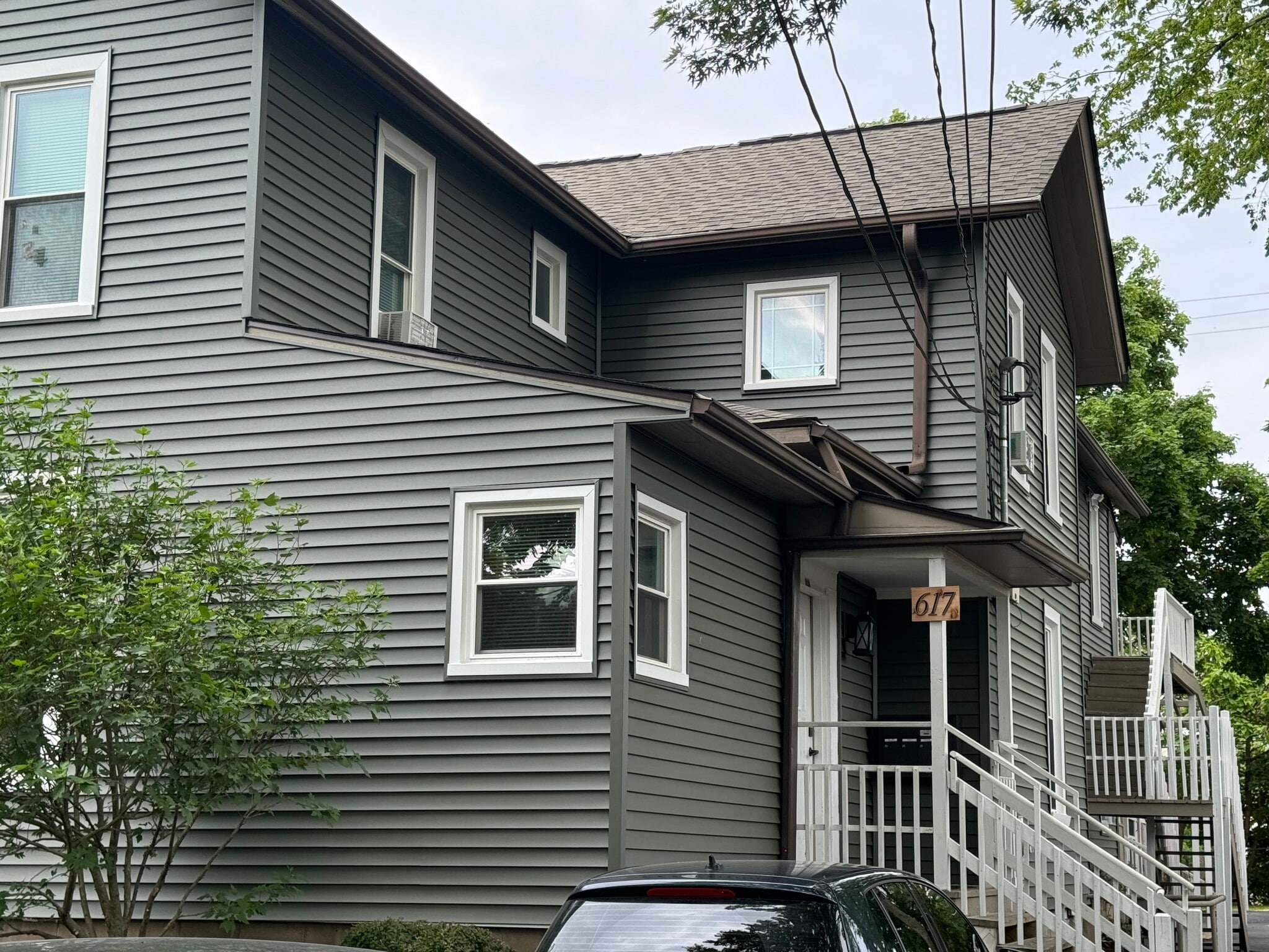 Main entrance to Unit's A, B, and C - 617 Delles Rd