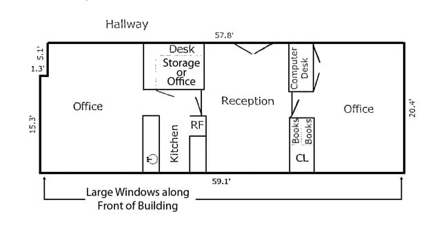 Floor Plan, Suite 151 - Preston Tower Condominiums
