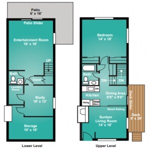 1BR/1.5BA - Portico Villa