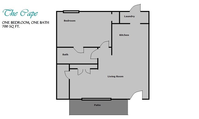1 Bedroom Layout - Town Square Apartments