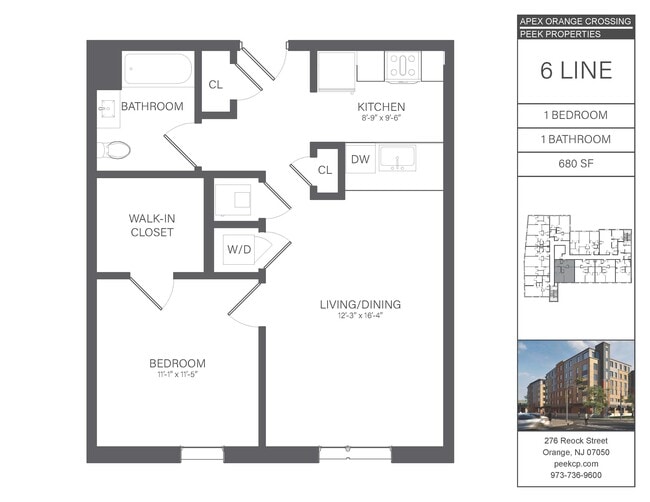 06 Line (One Bedroom) - PEEK Reock I Owner Urban Renewal, LLC