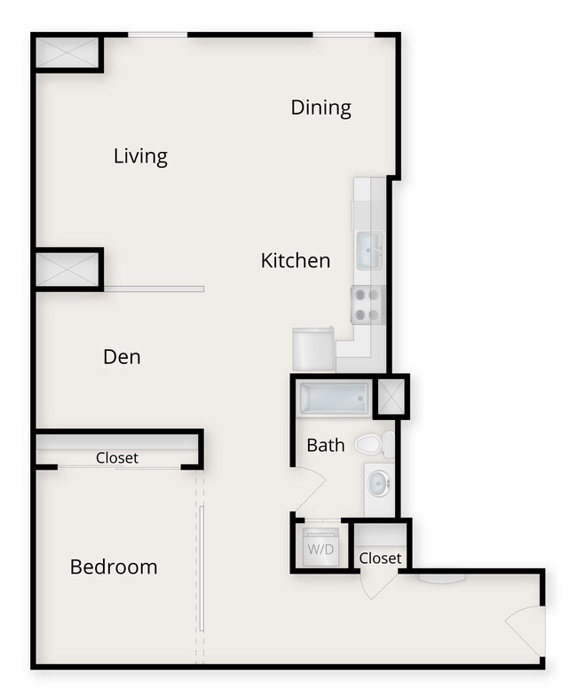 Sequel - L 1x1 Den - 1 Beds - 1 Baths - 981 Sq. ft. - Sequel