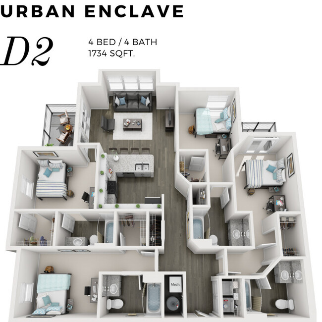 Floorplan - Enclaves at College Town