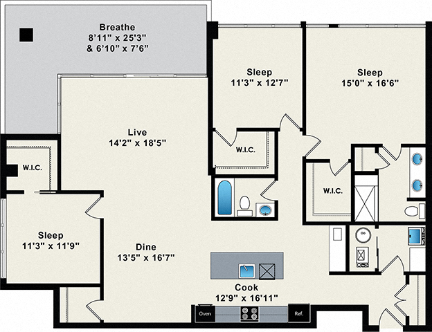 Floorplan - 1846 W Division Apartments