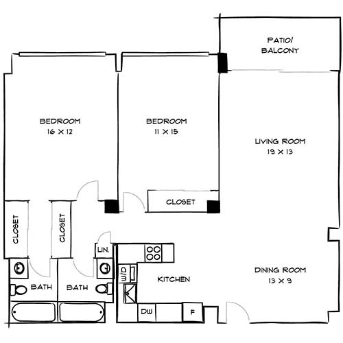 Floorplan - Flamingo South Beach