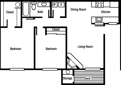 2BR/1BA - Woodlake Apartments