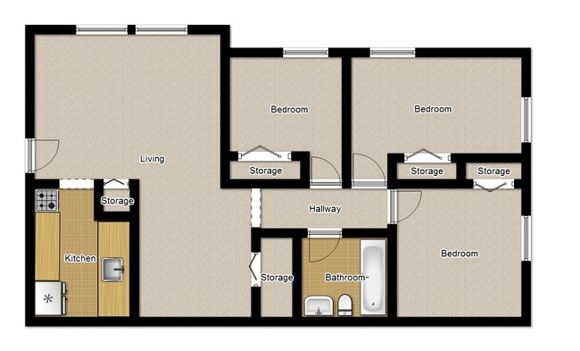 3BR/1BA - Riverwood II
