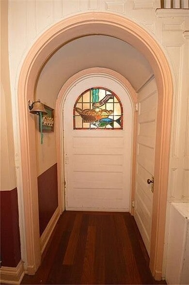 Stained glass pocket door - 4738 Friendship Ave