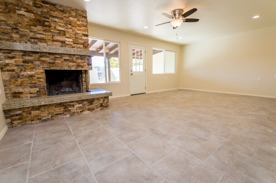 Living Room and Fireplace - 1448 E Carmelita Dr