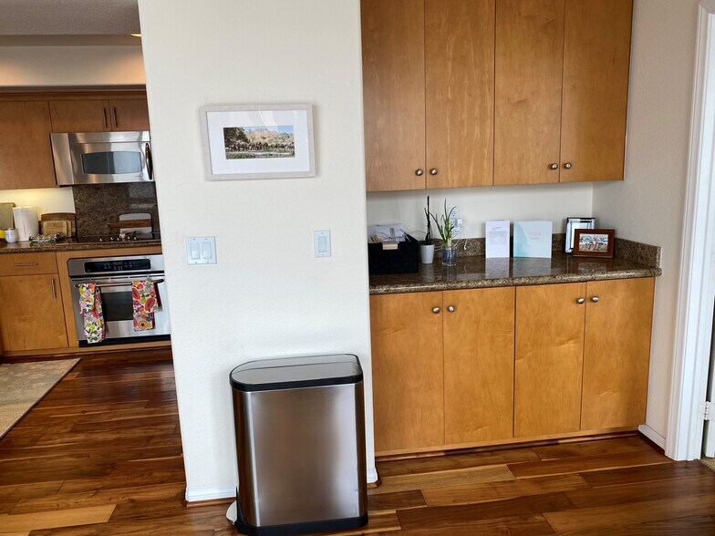 open concept living area with huge south facing windows - 924 Hornblend St