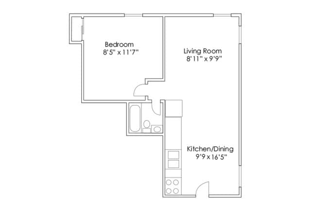 1 Bedroom 1 Bath - Fairmont Apartments