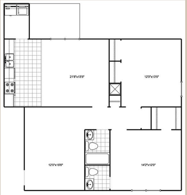 Floorplan - Oak Hill Apartments