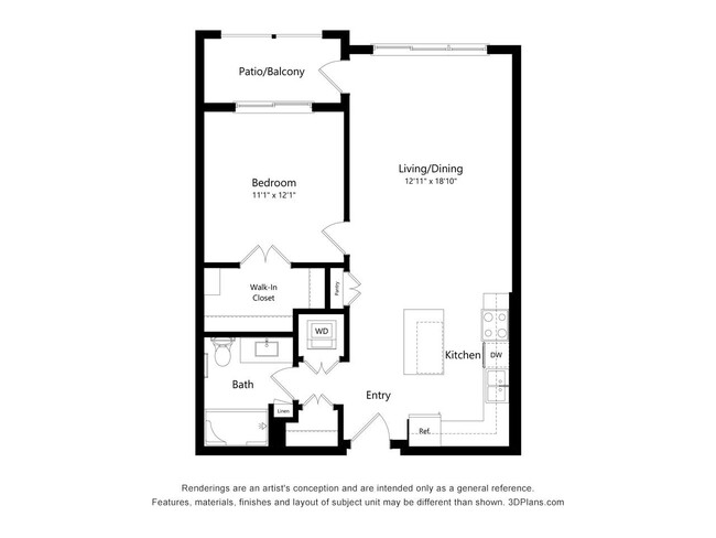 Floorplan - The Reef at Riviera 62+ Apartments