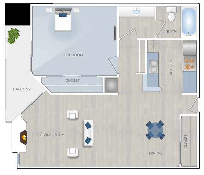 Floorplan - Chelsea Court Apartments