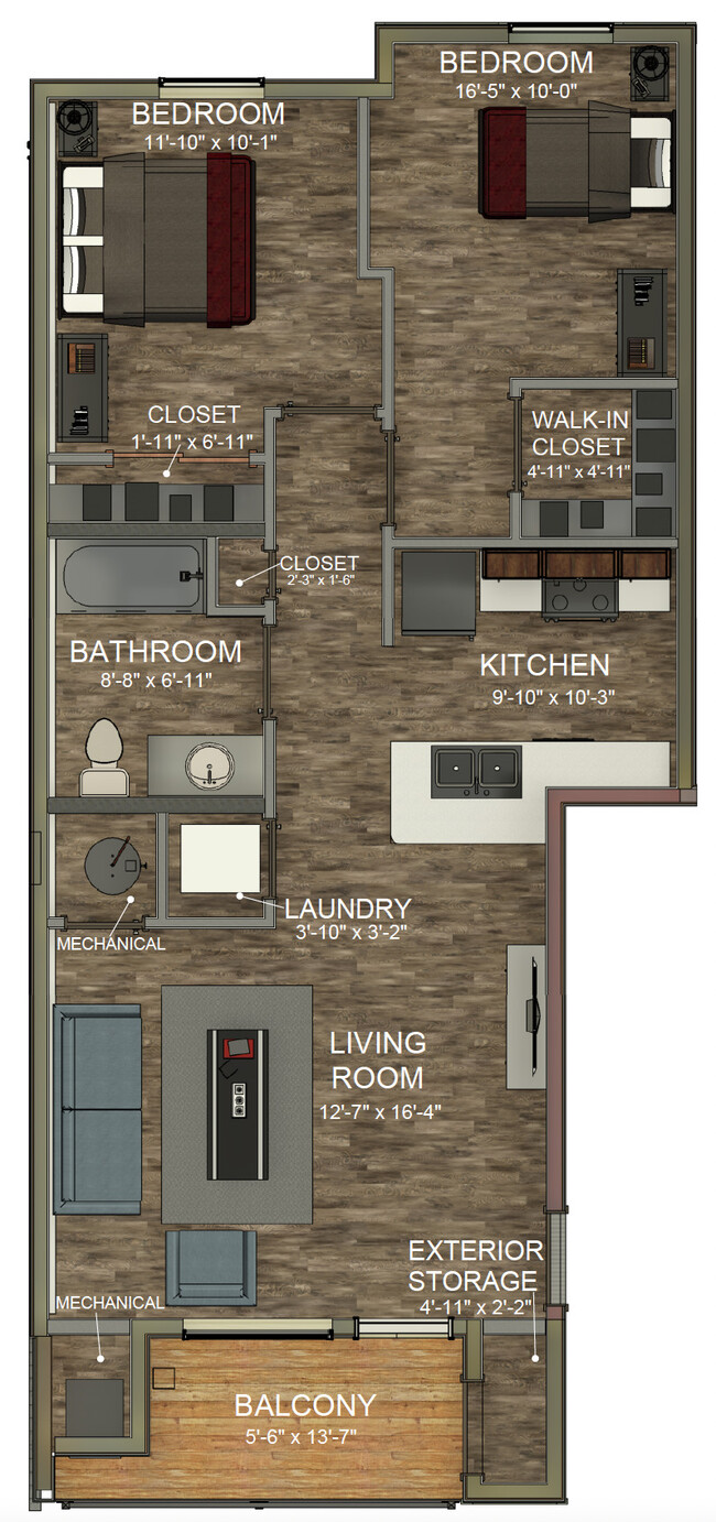 Floorplan - MountainView Flats